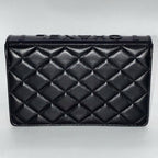 CHANEL シャネル ブックチェーンショルダー ショルダーバッグ マトラッセ ラムスキン ブラック ホワイト ゴールド金具 ★美品★ ★箱・袋・プレート付★