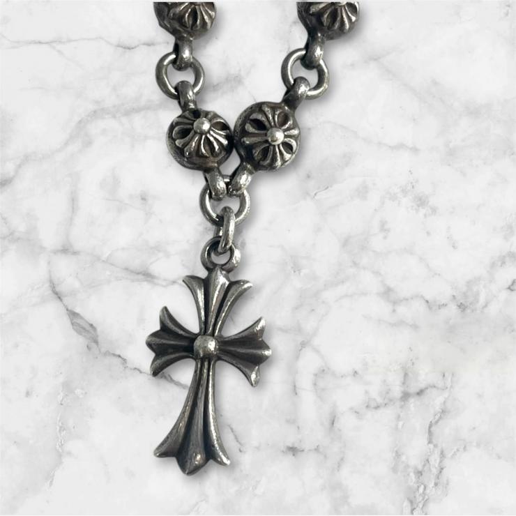 CHROME HEARTS クロムハーツ NO1 BALL #1クロスボール タイニーCHクロス ブレスレット アクセサリー シルバー 925 ★人気高騰中★