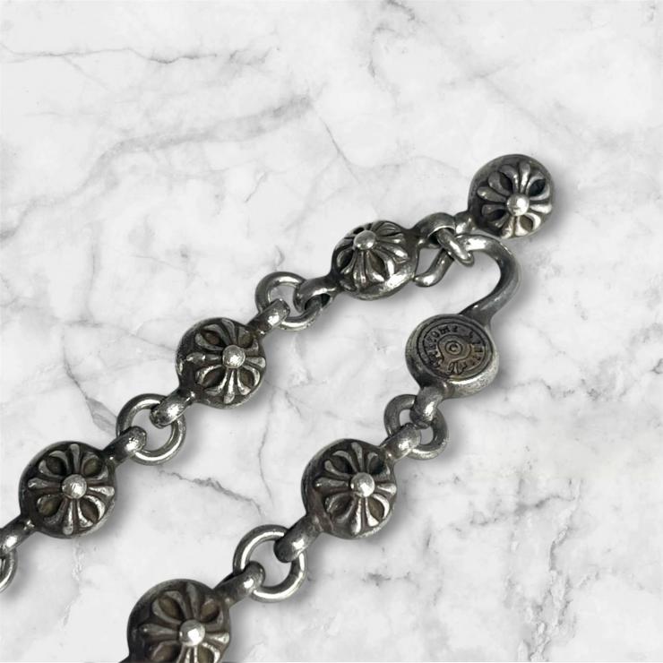 CHROME HEARTS クロムハーツ NO1 BALL #1クロスボール タイニーCHクロス ブレスレット アクセサリー シルバー 925 ★人気高騰中★