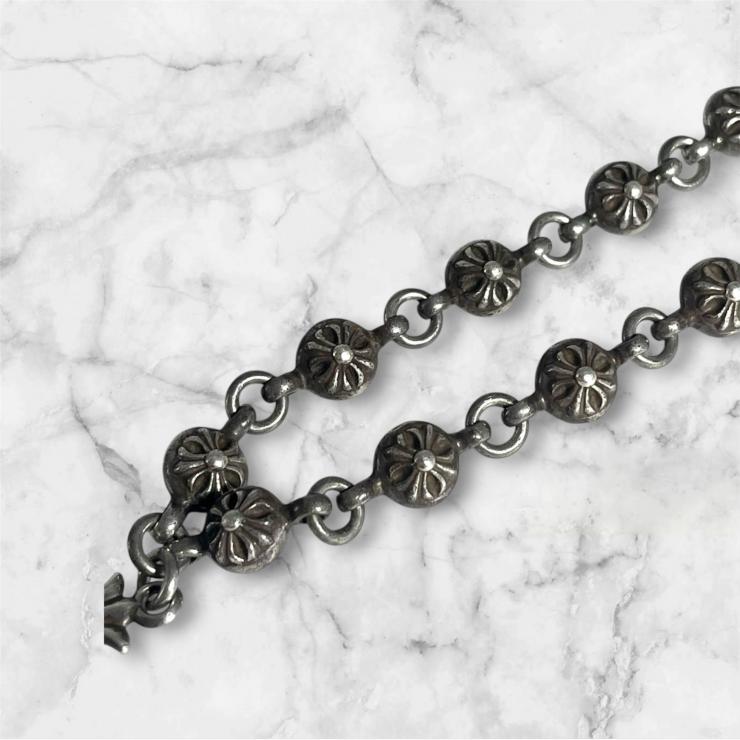 CHROME HEARTS クロムハーツ NO1 BALL #1クロスボール タイニーCHクロス ブレスレット アクセサリー シルバー 925 ★人気高騰中★