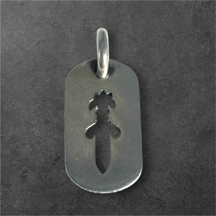 CHROME HEARTS クロムハーツ D TAG SML CO DAG カットアウトダガー ドッグタグ スモールドッグタグ ネックレストップ シルバー 925 ★人気高騰中★