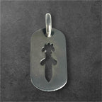 CHROME HEARTS クロムハーツ D TAG SML CO DAG カットアウトダガー ドッグタグ スモールドッグタグ ネックレストップ シルバー 925 ★人気高騰中★