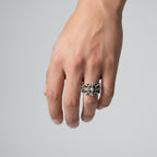 CHROME HEARTS クロムハーツ ダブルフローラルクロス リング 指輪 アクセサリー シルバー SV925 12号 ★美品★
