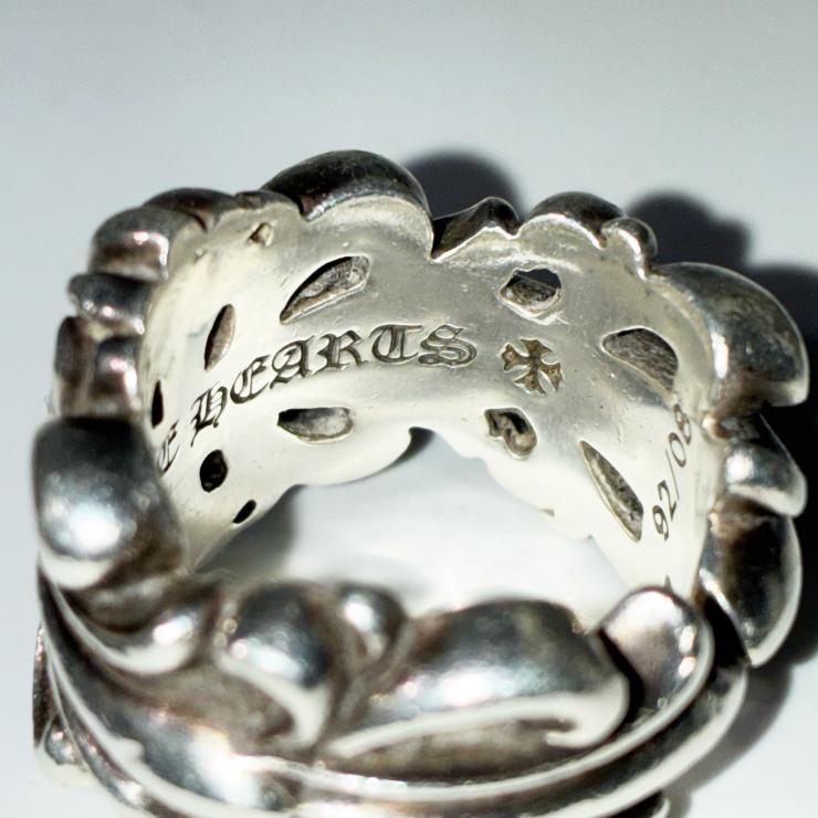 CHROME HEARTS クロムハーツ ダブルフローラルクロス リング 指輪 アクセサリー シルバー SV925 12号 ★美品★