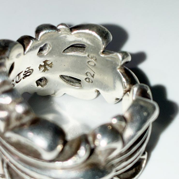 CHROME HEARTS クロムハーツ ダブルフローラルクロス リング 指輪 アクセサリー シルバー SV925 12号 ★美品★