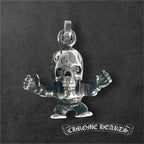CHROME HEARTS クロムハーツ TINY FOTI HARRIS TEETER 2P DIA フォティ タイニーハリスティータ ダイヤ チャーム ペンダントトップ シルバー 925 ★人気高騰中★