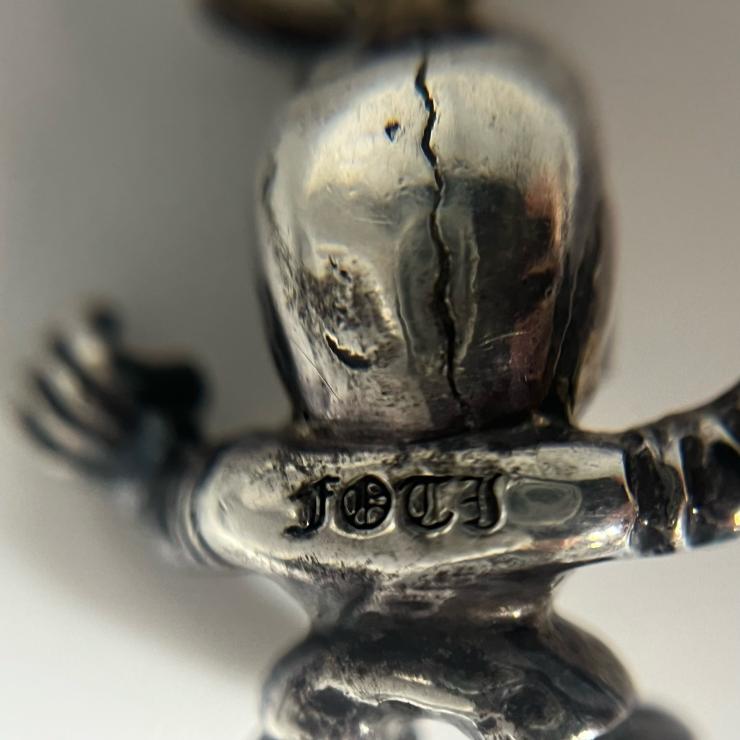 CHROME HEARTS クロムハーツ TINY FOTI HARRIS TEETER 2P DIA フォティ タイニーハリスティータ ダイヤ チャーム ペンダントトップ シルバー 925 ★人気高騰中★