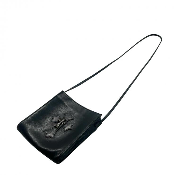 CHROME HEARTS クロムハーツ SQ PKT CH CRS スクエアポケットCHクロス ショルダーバッグ ブラック ★人気高騰中★