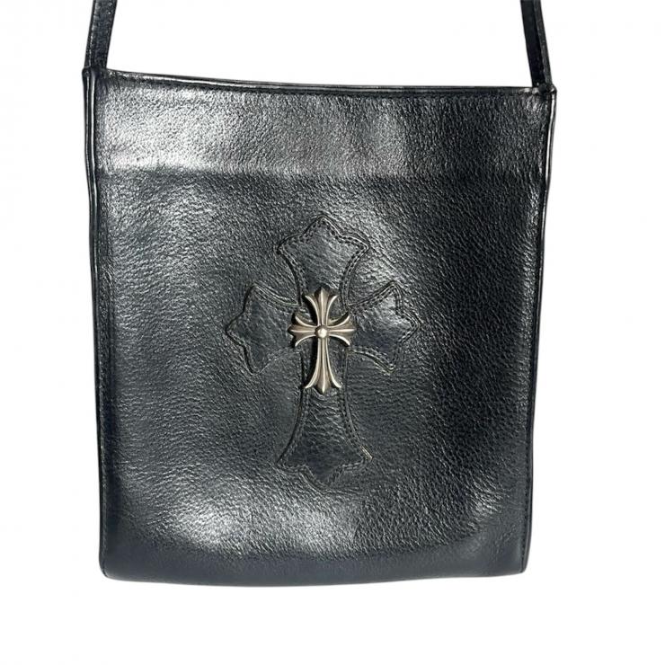 CHROME HEARTS クロムハーツ SQ PKT CH CRS スクエアポケットCHクロス ショルダーバッグ ブラック ★人気高騰中★