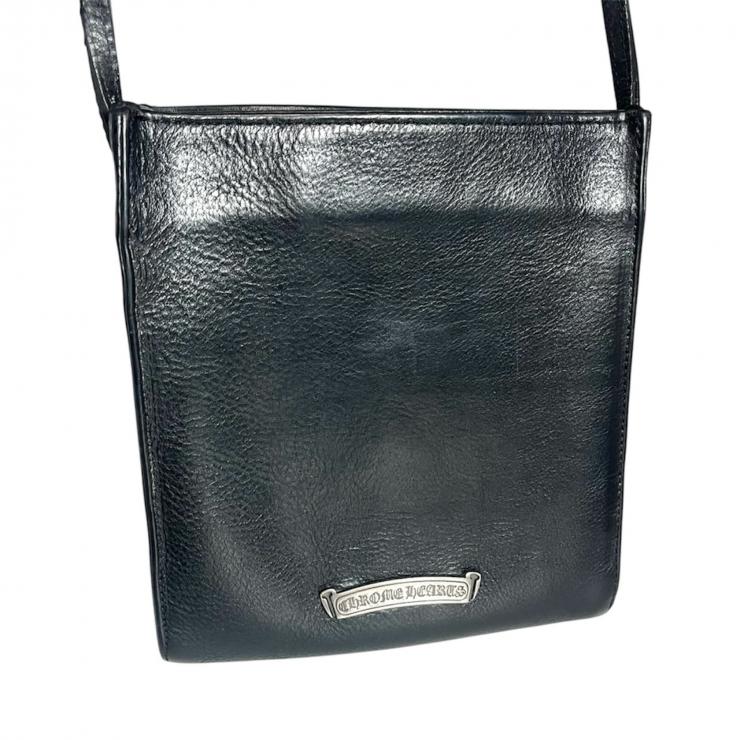 CHROME HEARTS クロムハーツ SQ PKT CH CRS スクエアポケットCHクロス ショルダーバッグ ブラック ★人気高騰中★