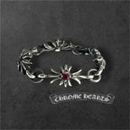 CHROME HEARTS クロムハーツ TINY E CH PLUS RUBY RING タイニーE CHプラス ルビー リング SV925 10号サイズ ★人気高騰中★