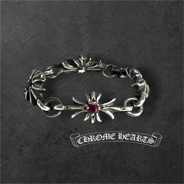 CHROME HEARTS クロムハーツ TINY E CH PLUS RUBY RING タイニーE CHプラス ルビー リング SV925 10号サイズ ★人気高騰中★
