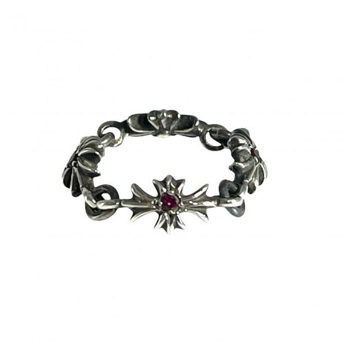 CHROME HEARTS クロムハーツ TINY E CH PLUS RUBY RING タイニーE CHプラス ルビー リング SV925 10号サイズ ★人気高騰中★