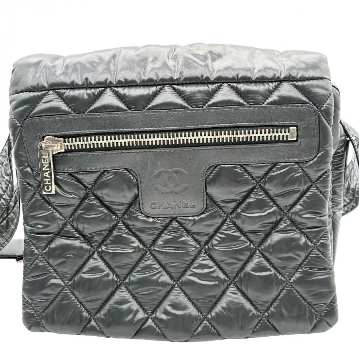 CHANEL シャネル ショルダーバッグ ココ･コクーン メッセンジャーバッグ A48616 ブラック ★中古品★