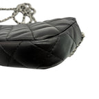 CHANEL シャネル ショルダーバッグ マトラッセ チェーンウォレット ダブルジップ ダブルファスナー ラムスキン ブラック ★中古品★ ギャランティーカード