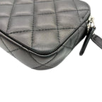 CHANEL シャネル ショルダーバッグ マトラッセ チェーンウォレット ダブルジップ ダブルファスナー ラムスキン ブラック ★中古品★ ギャランティーカード