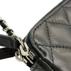 CHANEL シャネル ショルダーバッグ マトラッセ チェーンウォレット ダブルジップ ダブルファスナー ラムスキン ブラック ★中古品★ ギャランティーカード