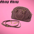 MIUMIU ミュウミュウ ショルダーバッグ マテラッセ レザー ピンク 2way ★中古品★