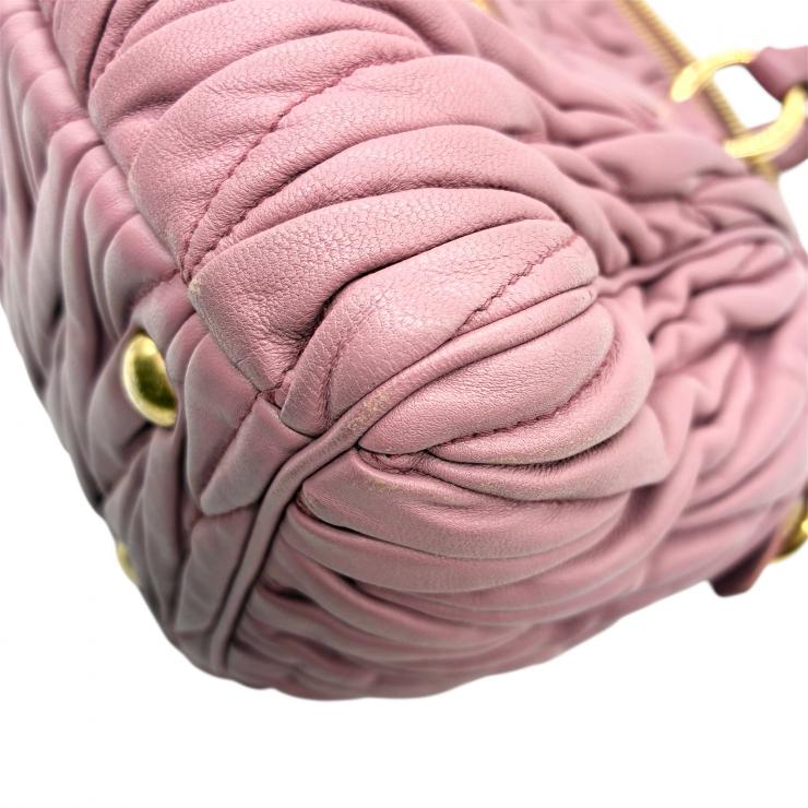 MIUMIU ミュウミュウ ショルダーバッグ マテラッセ レザー ピンク 2way ★中古品★