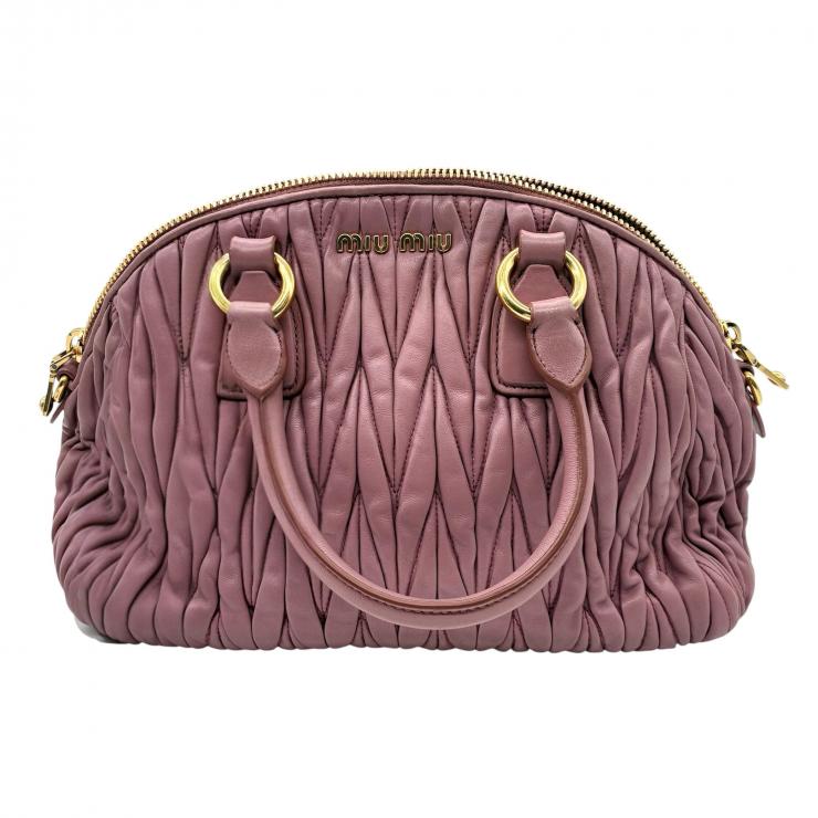 MIUMIU ミュウミュウ ショルダーバッグ マテラッセ レザー ピンク 2way ★中古品★