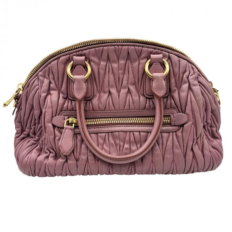 MIUMIU ミュウミュウ ショルダーバッグ マテラッセ レザー ピンク 2way ★中古品★