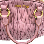MIUMIU ミュウミュウ ショルダーバッグ マテラッセ レザー ピンク 2way ★中古品★
