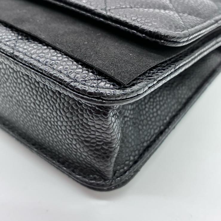 CHANEL シャネル CF WOC チェーンウォレット ショルダーバッグ マトラッセ キャビアスキン ブラック ★美品★ ★箱 袋 ギャラ付★