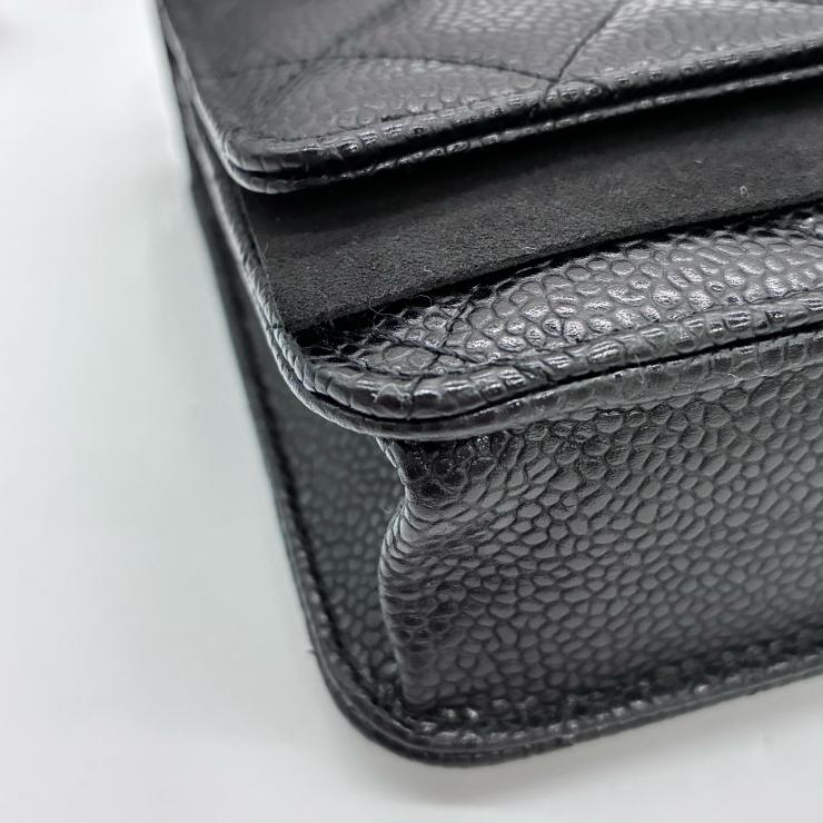 CHANEL シャネル CF WOC チェーンウォレット ショルダーバッグ マトラッセ キャビアスキン ブラック ★美品★ ★箱 袋 ギャラ付★