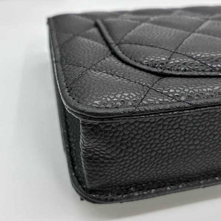 CHANEL シャネル CF WOC チェーンウォレット ショルダーバッグ マトラッセ キャビアスキン ブラック ★美品★ ★箱 袋 ギャラ付★
