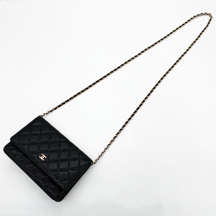 CHANEL シャネル CF WOC チェーンウォレット ショルダーバッグ マトラッセ キャビアスキン ブラック ★美品★ ★箱 袋 ギャラ付★