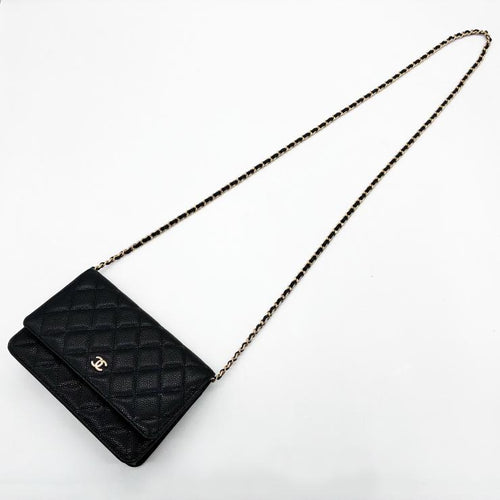 CHANEL シャネル CF WOC チェーンウォレット ショルダーバッグ マトラッセ キャビアスキン ブラック ★美品★ ★箱 袋 ギャラ付★