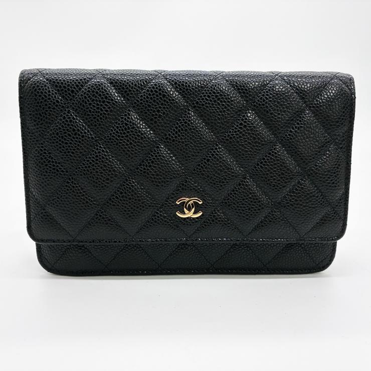 CHANEL シャネル CF WOC チェーンウォレット ショルダーバッグ マトラッセ キャビアスキン ブラック ★美品★ ★箱 袋 ギャラ付★