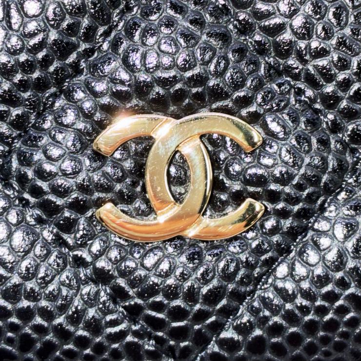 CHANEL シャネル CF WOC チェーンウォレット ショルダーバッグ マトラッセ キャビアスキン ブラック ★美品★ ★箱 袋 ギャラ付★