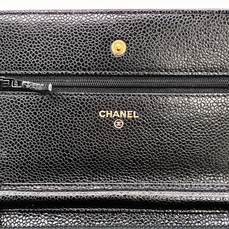 CHANEL シャネル CF WOC チェーンウォレット ショルダーバッグ マトラッセ キャビアスキン ブラック ★美品★ ★箱 袋 ギャラ付★