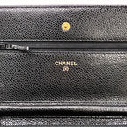 CHANEL シャネル CF WOC チェーンウォレット ショルダーバッグ マトラッセ キャビアスキン ブラック ★美品★ ★箱 袋 ギャラ付★