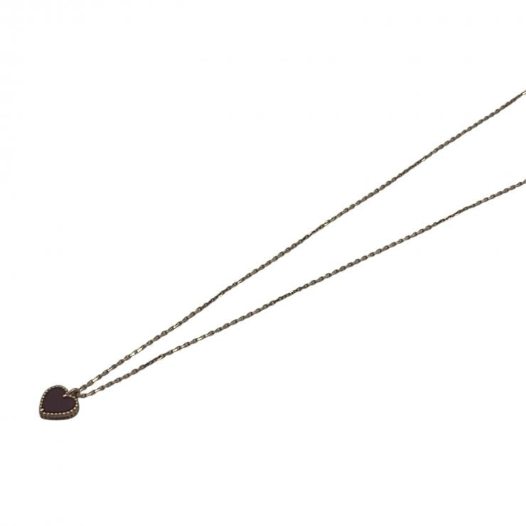 VanCleef ＆ Arpels ヴァンクリーフ＆アーペル ヴァンクリ アルハンブラ スウィート カーネリアン ハート ネックレス Au750 K18 ピンクゴールド ★箱付★★美品★