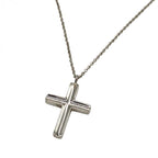 Tiffany&Co. ティファニー コンケーブ クロス ネックレス SV925 シルバー アクセサリー ★美品★★箱付★