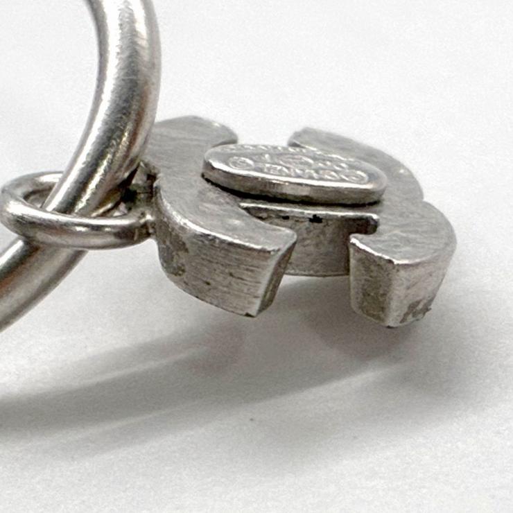CHANEL シャネル ココマーク フープ ピアス 06P 2006年 アクセサリー シルバーカラー ホワイト ★美品★