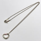 TIFFANY&Co. ティファニー オープンハート ピンクサファイア ネックレス アクセサリー シルバー Silver 925 ★箱・袋付★ ★美品★