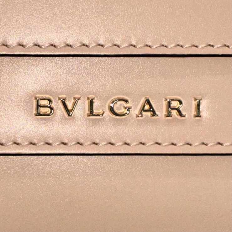 BVLGARI ブルガリ セルペンティ フォーエバー レザー チェーン ショルダー クロスボディバッグ ピンクベージュ ★美品★