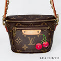 LOUIS VUITTON ルイ・ヴィトン 村上隆 モノグラム ミニ バムバッグ ショルダー M13449 ブラウン RFID反応有 ★極美品★ ★箱、袋付★