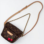 LOUIS VUITTON ルイ・ヴィトン 村上隆 モノグラム ミニ バムバッグ ショルダー M13449 ブラウン RFID反応有 ★極美品★ ★箱、袋付★
