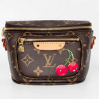 LOUIS VUITTON ルイ・ヴィトン 村上隆 モノグラム ミニ バムバッグ ショルダー M13449 ブラウン RFID反応有 ★極美品★ ★箱、袋付★