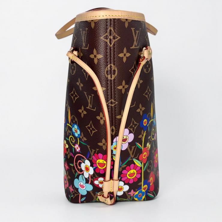 LOUIS VUITTON ルイ・ヴィトン 村上隆 モノグラム ネヴァーフルMM M13271 ブラウン RFID反応有 ★極美品★ ★ポーチ、箱、袋付★