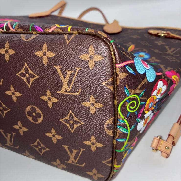 LOUIS VUITTON ルイ・ヴィトン 村上隆 モノグラム ネヴァーフルMM M13271 ブラウン RFID反応有 ★極美品★ ★ポーチ、箱、袋付★