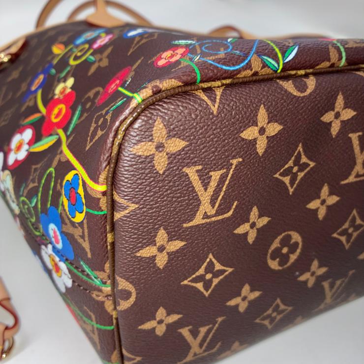 LOUIS VUITTON ルイ・ヴィトン 村上隆 モノグラム ネヴァーフルMM M13271 ブラウン RFID反応有 ★極美品★ ★ポーチ、箱、袋付★