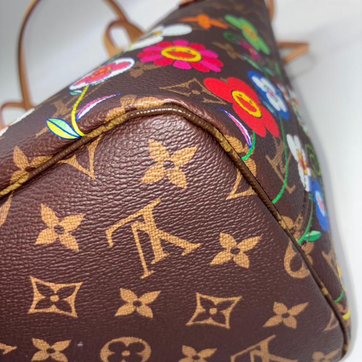 LOUIS VUITTON ルイ・ヴィトン 村上隆 モノグラム ネヴァーフルMM M13271 ブラウン RFID反応有 ★極美品★ ★ポーチ、箱、袋付★