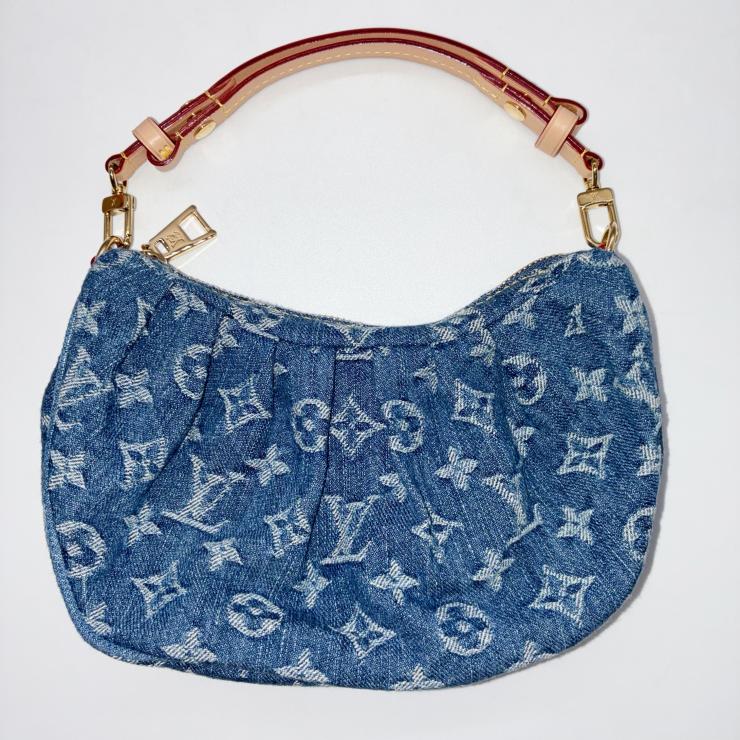 LOUIS VUITTON ルイ・ヴィトン モノグラム デニム ポシェット・バレー ハンドバッグ ブルー RFID反応済 ★極美品★ ★箱・袋付★
