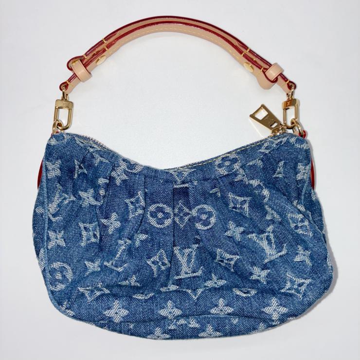 LOUIS VUITTON ルイ・ヴィトン モノグラム デニム ポシェット・バレー ハンドバッグ ブルー RFID反応済 ★極美品★ ★箱・袋付★
