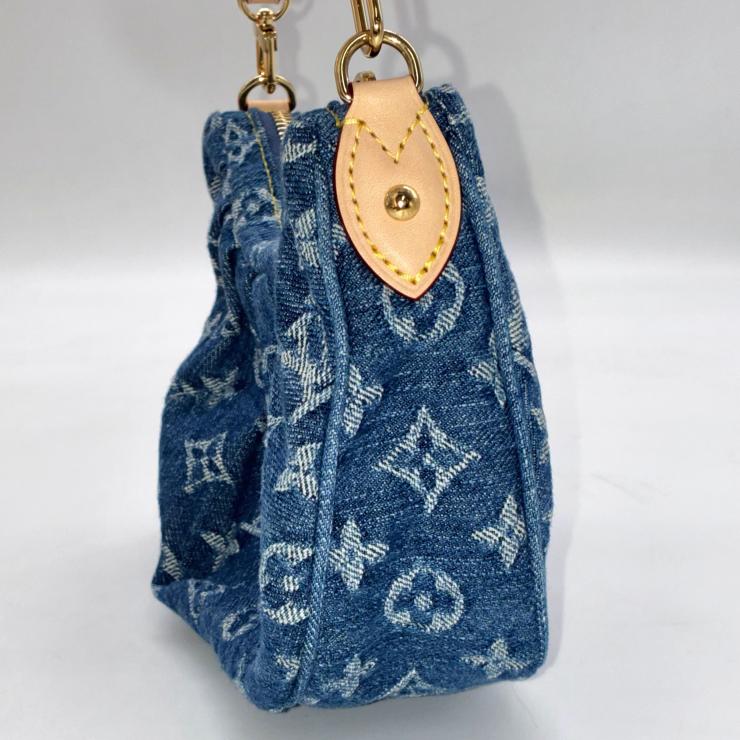 LOUIS VUITTON ルイ・ヴィトン モノグラム デニム ポシェット・バレー ハンドバッグ ブルー RFID反応済 ★極美品★ ★箱・袋付★